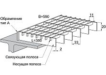 Прессованный решетчатый настил Р 33х11/20х2 Х\К Сталь ОЦ 390/590 мм (А-обр.) 